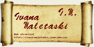 Ivana Maletaški vizit kartica